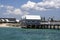 Jetty buildings viewed from Geographe Bay, Busselton, Western Australia