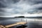 Jetty on a cloudy day on Gendarmstien Flensburg fjord, Denmark