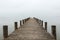 Jetty in foggy weather (horizontal)