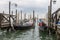 Jetty with gondolas on the Venice promenade