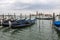 Jetty with gondolas on the Venice promenade