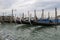 Jetty with gondolas on the Venice promenade