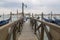 Jetty with gondolas on the Venice promenade