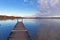 Jetty at lake Chiemsee in Bavaria, Germany