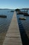 Jetty leading to an oyster farm