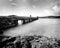 Jetty and lough erne - This black and white camera obscura photo is NOT sharp due to camera characteristic