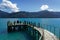 The jetty onto Motuara Island scenic and historical reserve, Marlborough Sounds, New Zealand