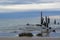 Jetty Ruins Prior to Sunset - Port Willunga, South Australia at