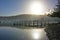 Jetty and scenic bays of Akaroa