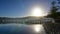 Jetty and scenic bays of Akaroa, Banks Peninsula