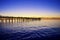 Jetty silhouette at sunset