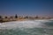 Jetty  Swakopmund with waves , Namibia