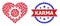 Jevel Collage Love Gear Icon and Distress Bicolor Karma Stamp