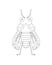 Jewel Beetle Vector Cartoon Colorless
