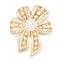 jewel brooch bow gold with precious stones