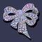 jewel brooch bow  with precious stones