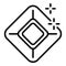Jewel carat icon, outline style
