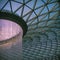 Jewel Changi Airport geometric glass rooftop indoor rain vortex waterfall, Singapore.