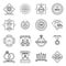 Jewellery icon set, outline style