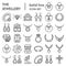 Jewellery line icon set, accessories symbols collection, vector sketches, logo illustrations, bijouterie signs linear