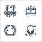 jewellery line icons. linear set. quality vector line set such as necklace, bracelet, crown