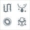 jewellery line icons. linear set. quality vector line set such as necklace, jewelry, necklace