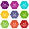 Jewelry bijouterie icons set 9 vector