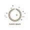 Jewelry bracelet symbol vector illustration. Diamond logo symbol. Fashion luxury gift icon isolated. Gold brilliant