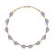 Jewelry design modern art fancy amethyst necklace.