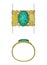 Jewelry design modern art turquoise gold bangle.
