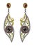 Jewelry design surreal eyes earrings.