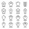 Jewelry dummy icons set outline vector. Bust chain