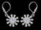 Jewelry earrings - cubic Zirconia - Stainless steel and crystals