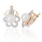 Jewelry earrings with pearl and diamonds