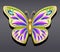 Jewelry gold butterfly in gems. Beautiful decoration.