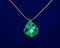 Jewelry with green sapphire