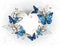 Jewelry heart with butterflies morpho