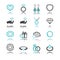 Jewelry icons with reflection
