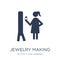 Jewelry making icon. Trendy flat vector Jewelry making icon on w