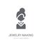 Jewelry making icon. Trendy Jewelry making logo concept on white