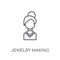 Jewelry making linear icon. Modern outline Jewelry making logo c