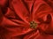 Jewelry Shape over Red Silk Cloth Background, Fabric folds