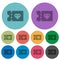 Jewelry store discount coupon color darker flat icons