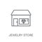 Jewelry store linear icon. Modern outline Jewelry store logo con