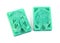 Jewelry wax and silicone rubber mold.