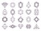 Jewels diamond icons. Diamonds gems, luxury jewel gemstones and precious gem isolated vector line icon set