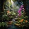 Jewels of the Rainforest: Glistening Orchids in a Verdant Oasis