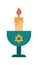 jewish candle illustration