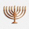 Jewish candle stand icon, cartoon style