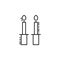 Jewish Candles icon. Element of Jewish icon for mobile concept and web apps. Thin line Jewish Candles icon can be used for web and